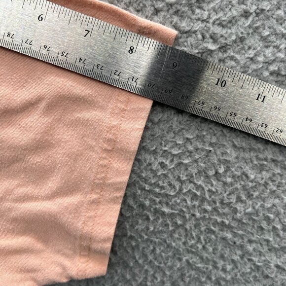 Free Planet Women Top Extra Large Peach Short‎ Sleeve Pullover Shirt Pocket - Picture 9 of 9